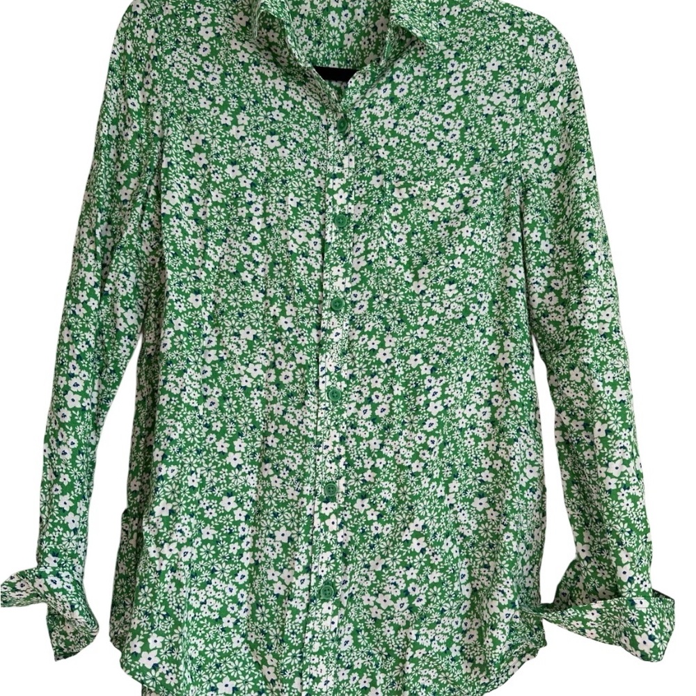 Green Floral beachlunchlounge collection blouse